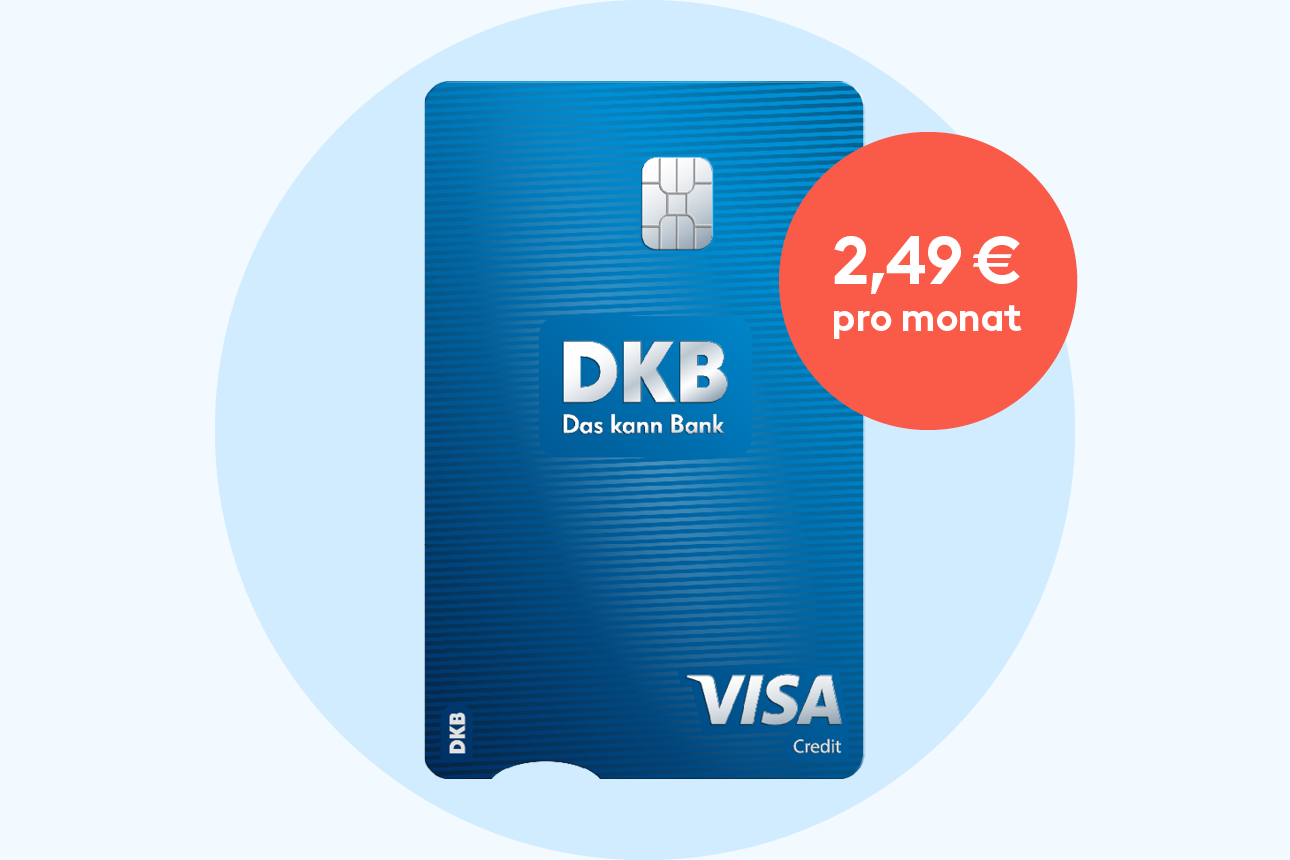 Illustration der DKB Visa Kreditkarte